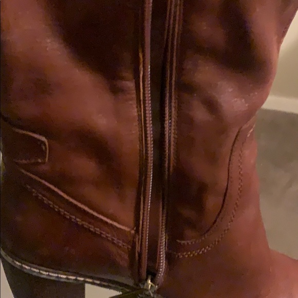 Women boots small square heel zip up in calf area - Picture 2 of 2